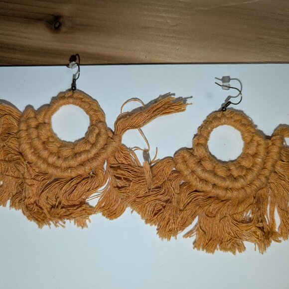 Handmade lightweight thread earrings - fun and whimsical - Picture 2 of 3